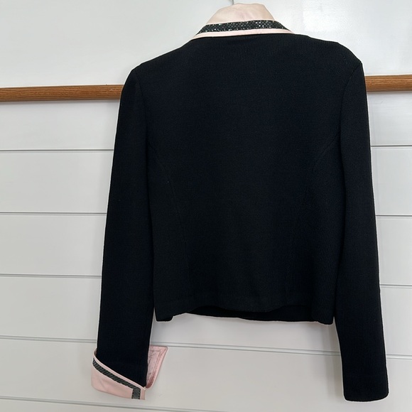 St John Evening,Marie Gray black jacket size 8. St John Basic black skirt size 8 - Picture 2 of 8